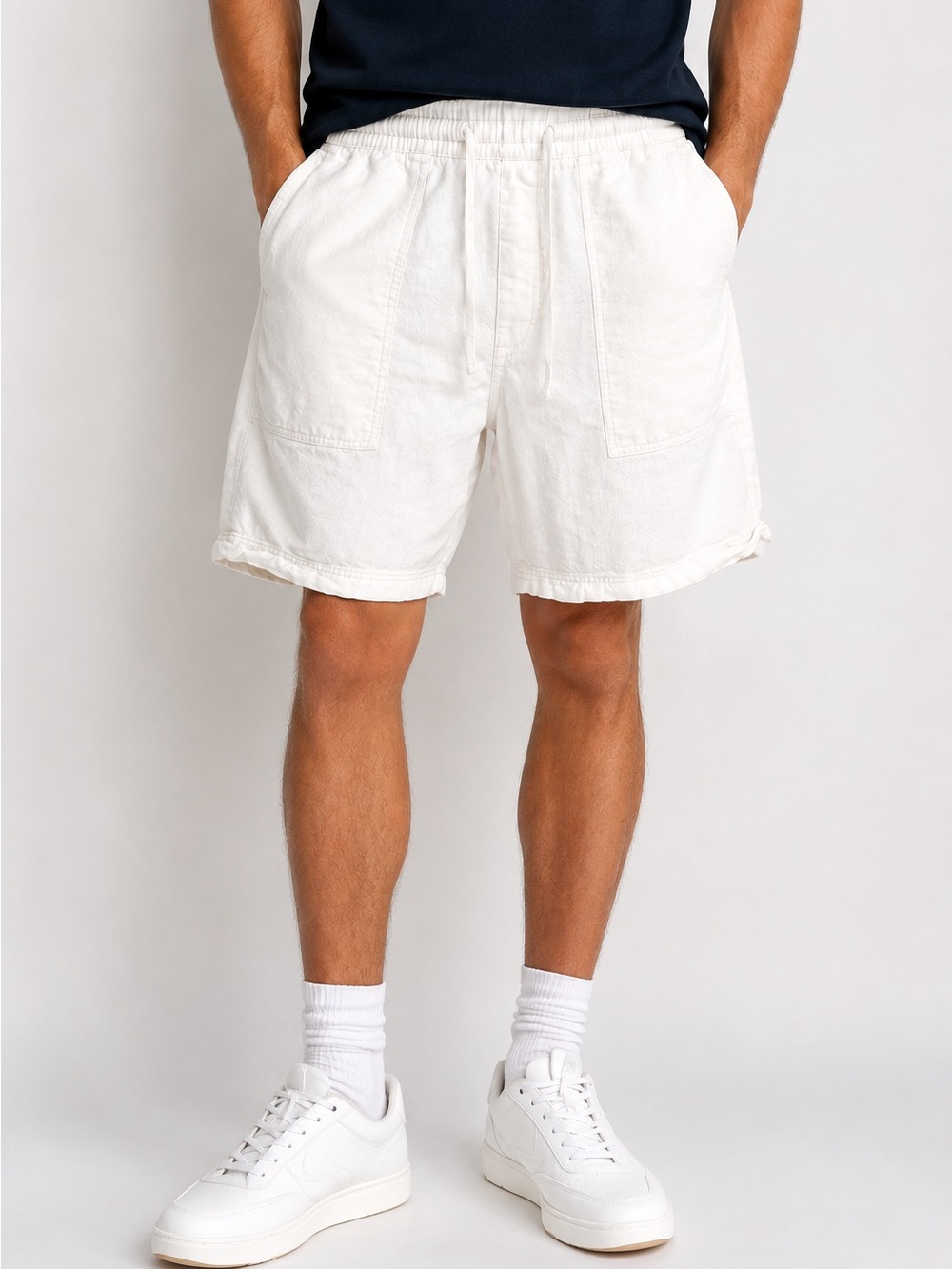 Abercrombie & Fitch Men’s White Linen Shorts